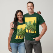 T-SHIRT NATURE FORET LUNE JAUNE (Unisexe)