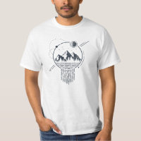 Nature géométrique moderne Montagnes Cascade Boho