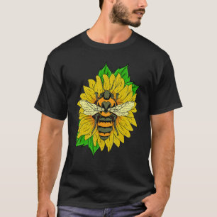 T-shirt Nature Insect Beer Gardener Fleur Hippie Tournesol