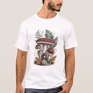 T-shirt Nature morte de champignons des bois