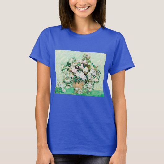 T-shirt Nature morte Roses dans un vase par Vincent van Go (Devant)