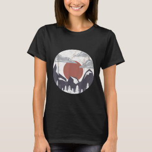 T-shirt Nature Mountain Cercle du matin Camping Forest Adv