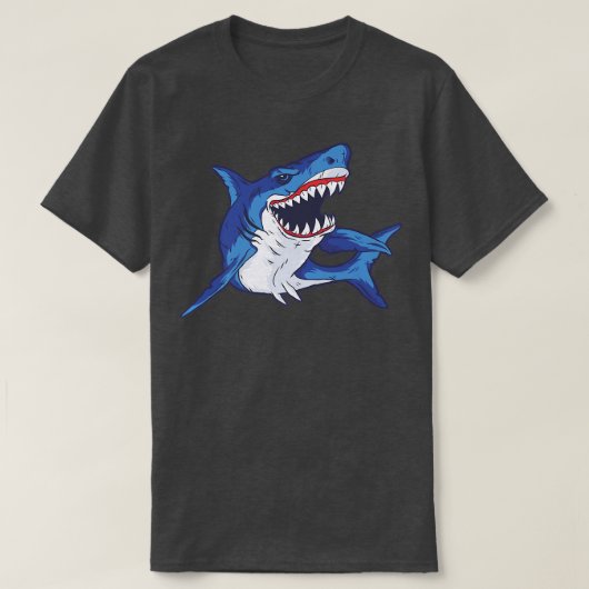 T-shirt Nature Protection Predatory Fish Ocean Bit Shark (Design devant)