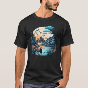 T-shirt Nature Reflection Forêt Arbres Faune Extérieure