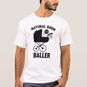 T-shirt Naturel Born Baller
