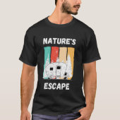 T-shirt Nature's Escape - Campers Life (Devant)