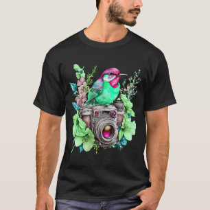 T-shirt Natures Photographie Amour Fleurs et Oiseaux Regar