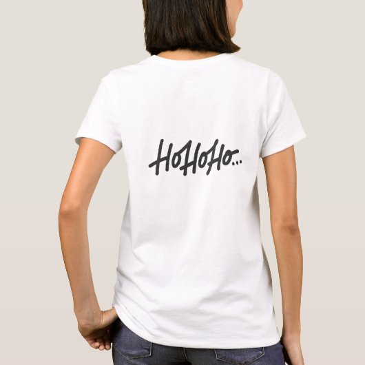 T-shirt NAUGHTIS THE NEW NICE Holiday Script Modern (Dos)