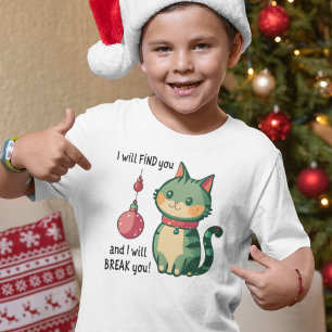 T-shirt Naughty Christmas Cat