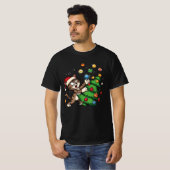 T-shirt Naughty Christmas Cat – Funny Cat Knocking On Tree (Devant entier)
