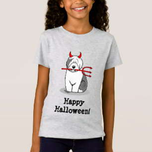 T-Shirt Naughty Devil Old English Sheepdog (Gris 1)