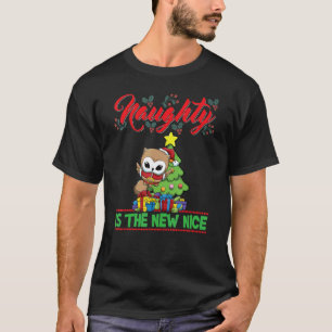 T-shirt Naughty Is The New Nice Christmas Père Noël Xmas_1