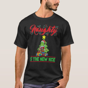 T-shirt Naughty Is The New Nice Christmas Père Noël Xmas_1