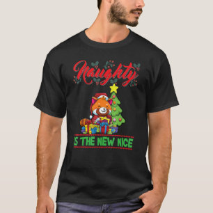 T-shirt Naughty Is The New Nice Christmas Père Noël Xmas_2