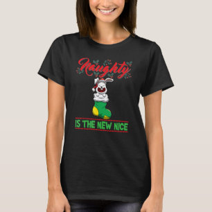 T-shirt Naughty Is The New Nice Christmas Père Noël Xmas_3