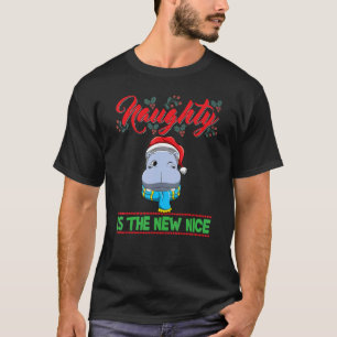 T-shirt Naughty Is The New Nice Christmas Père Noël Xmas_3