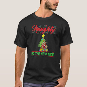 T-shirt Naughty Is The New Nice Christmas Père Noël Xmas P