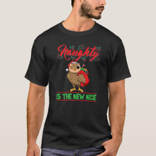 T-shirt Naughty Is The New Nice Christmas Père Noël Xmas P