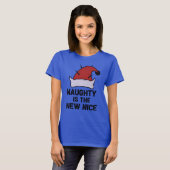 T-shirt Naughty Is The New Nice, Christmas Rebel Elf (Devant entier)