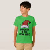T-shirt Naughty Is The New Nice, Christmas Rebel Elf (Devant entier)