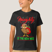 T-shirt Naughty Is The New Nice Christmas Santa Xmas Premi (Devant)