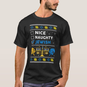 T-shirt Naughty Jewish Ugly Hanukkah Sweater Chanukah