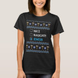 T-shirt Naughty Jewish Ugly Hanukkah Sweater Chanukah<br><div class="desc">Joli juif méchant Hanoukka Sweater Chanukah Jew</div>