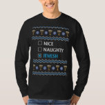 T-shirt Naughty Jewish Ugly Hanukkah Sweater Chanukah<br><div class="desc">Joli juif méchant Hanoukka Sweater Chanukah Jew</div>