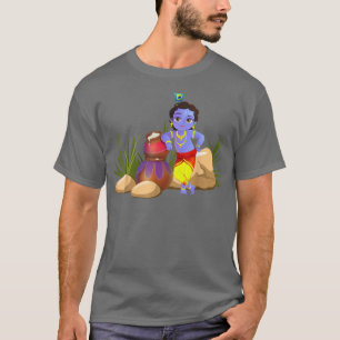 T-shirt Naughty Krishna Avec Sa Poitrine De Beurre Krishna