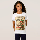 T-Shirt “Naughty List… Again! – Mischief Elf Edition” (Devant entier)