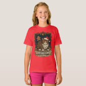 T-shirt "Naughty List" Cat Christmas Humor. (Devant entier)