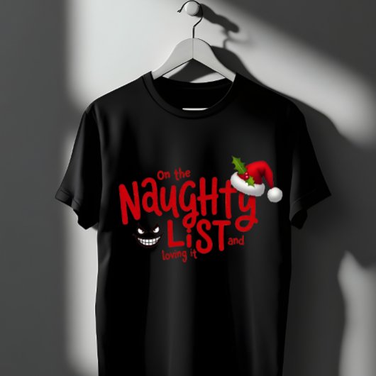 T-shirt Naughty List et Loy It Funny Noël