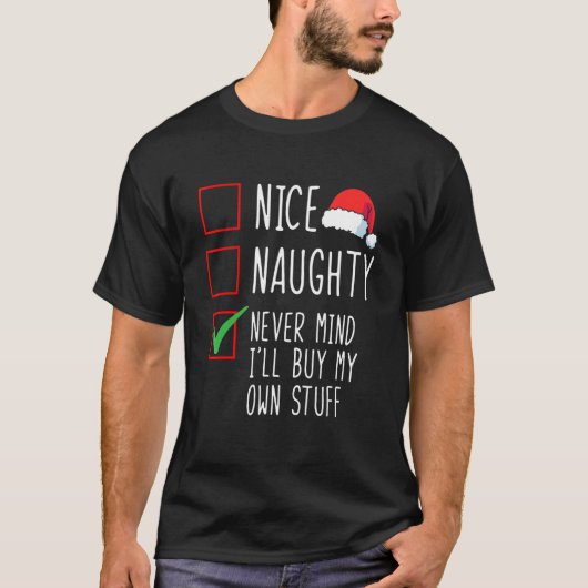 T-shirt Naughty Never Mind (Devant)