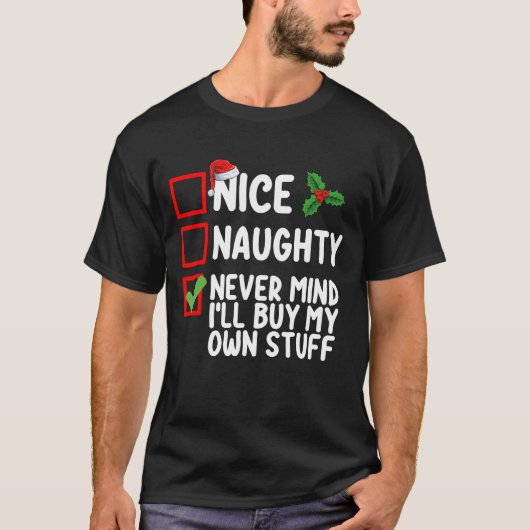 T-shirt Naughty Never Mind (Devant)
