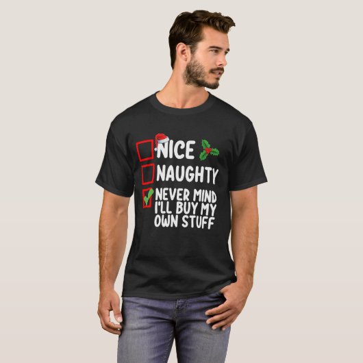 T-shirt Naughty Never Mind (Devant entier)