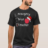 T-shirt Naughty Nice Enseignant (Devant)