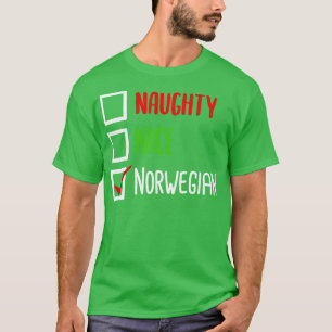 T-shirt Naughty Nice Norwegian