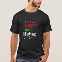 Naughty Nice Redhead Funny Christmas Lights Candy