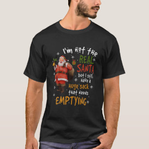 T-shirt Naughty Noël Pour Hommes Gros Forfait Sack Dirty