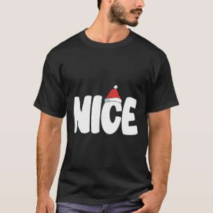T-shirt Naughty Ou Nice Drôle Correspondant Famille De Noë