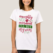T-shirt Naughty vs nice, cool drôle (Devant)