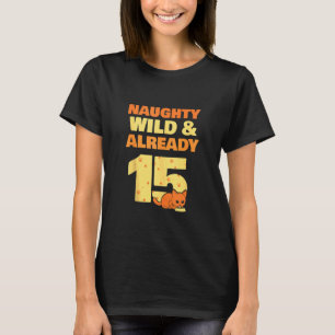 T-shirt Naughty Wild & Déjà 15 Anniversaire Chat
