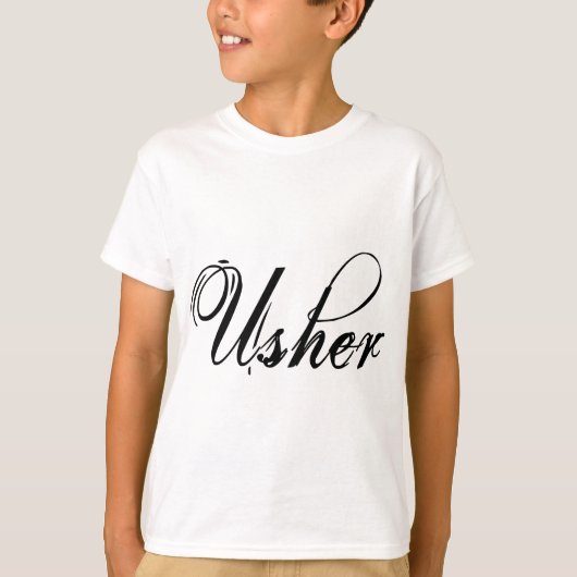 T-shirt Naughy Grunge Script - Usher Black (Devant)