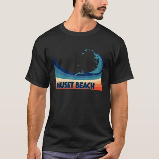 T-shirt Nauset Beach Cape Cod Surf Rétro Voile & Pêche (Devant)