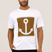 T-shirt Nautical Anchor Symbol Brown Marina Sign (Devant)