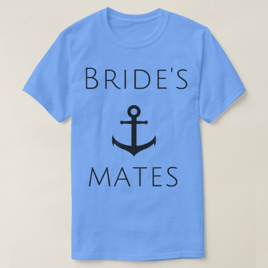 T-shirt Nautical demoiselles d'honneur , Ancre noire, Mari (Design devant)