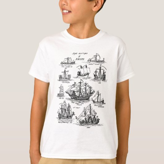 T-shirt NAUTICAL OLD SAILING NAVIRES (Devant)