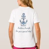 T-shirt Nautical Striped Anchor Birthday (Dos)
