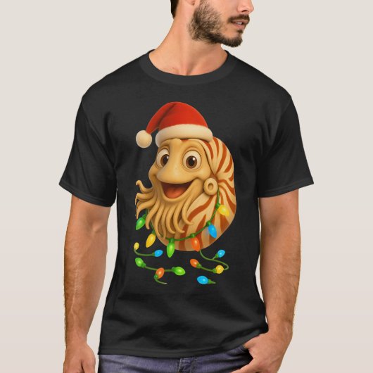 T-shirt Nautilus de Noël Poisson (Devant)