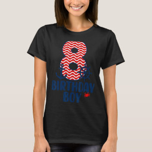 T-shirt Nautique 8e anniversaire Boy Sailers 8 an Old B Da